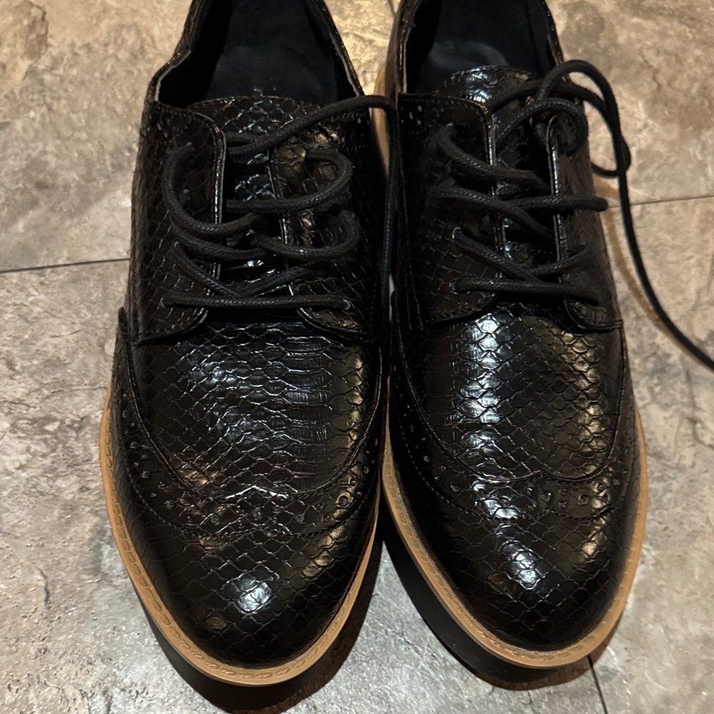 Madden Girl Shiny Black Loafers
